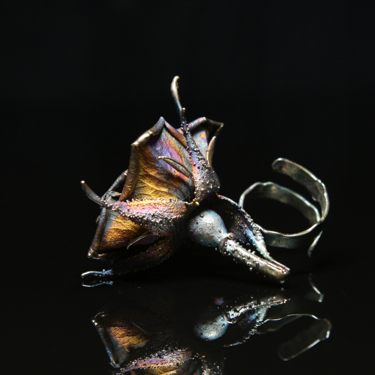 Кольцо в серебре Fleur de Magique, Роза, фото 2