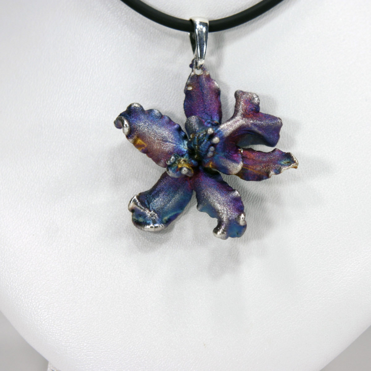 Кулон в серебре Fleur de Magique, Орхидея, фото 2