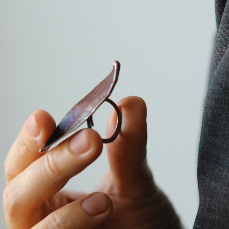 Laurel leaf ring in Silver, фото 3