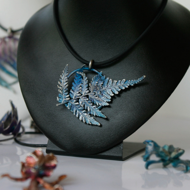 Кулон в серебре Fern Flower, Папоротник, фото 2