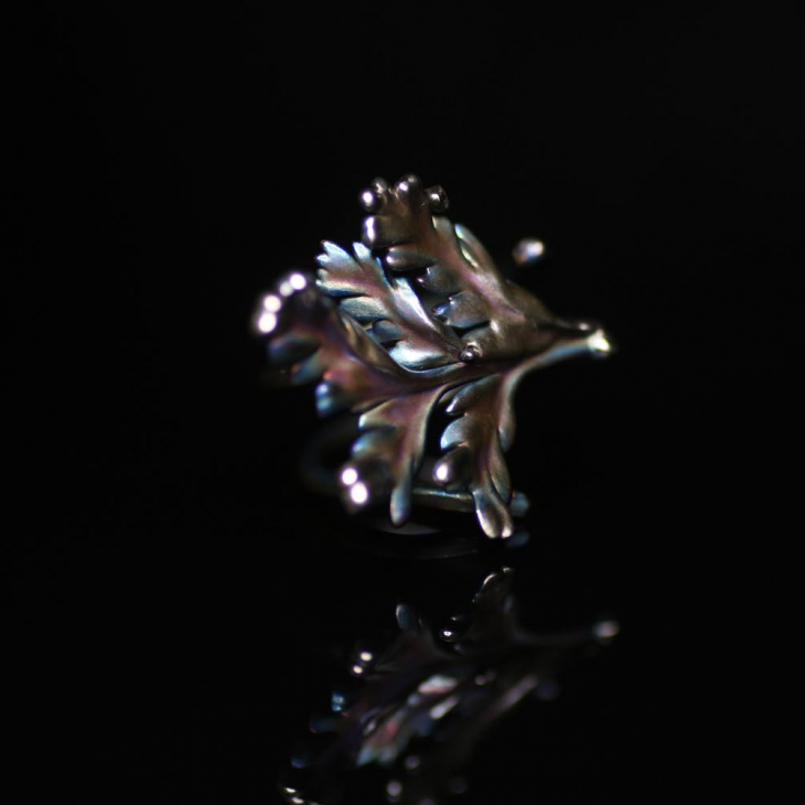 Кольцо Fern Flower в серебре, Папоротник, фото 2