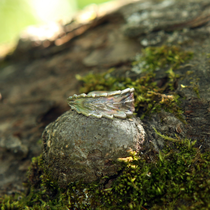 Кольцо в серебре Melancholy, Каннабис , фото 4