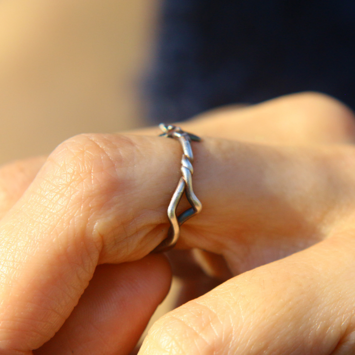 Rings in silver, Hydrangea , фото 3