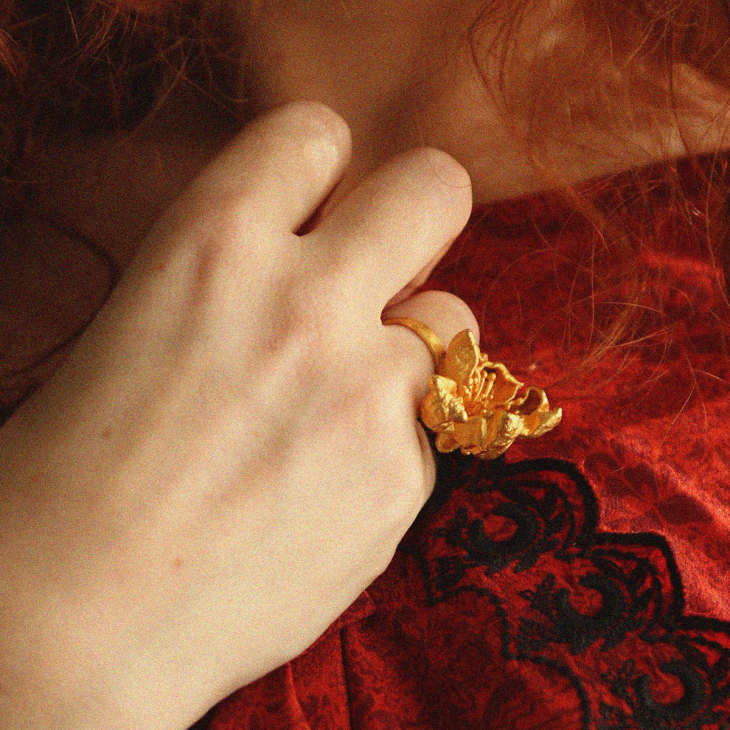 Кольцо в золоте Fleur de Magique, Айва, фото 3