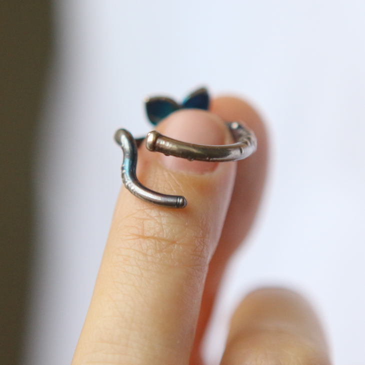 Ring in silver, Hydrangea , фото 2