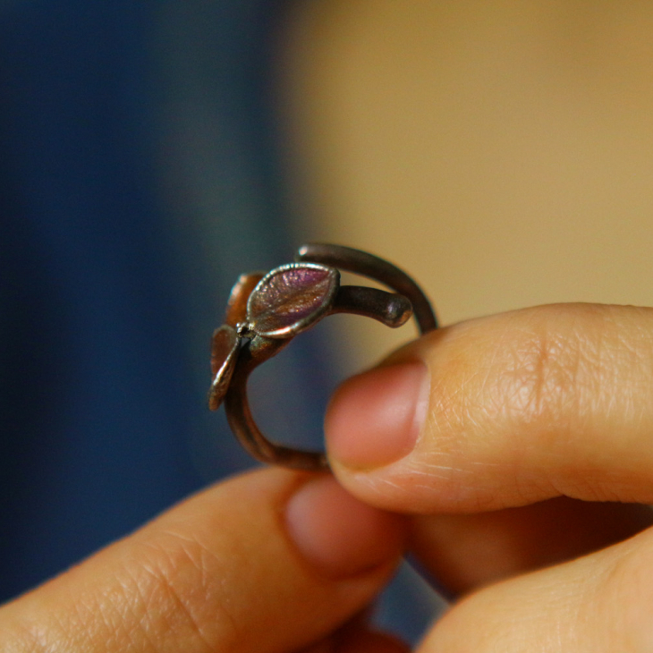 Ring in silver, Hydrangea , фото 3