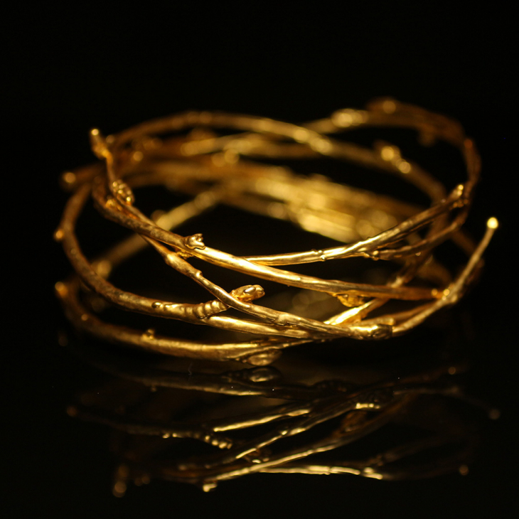 Браслет в золоте Flora, Береза, фото 3