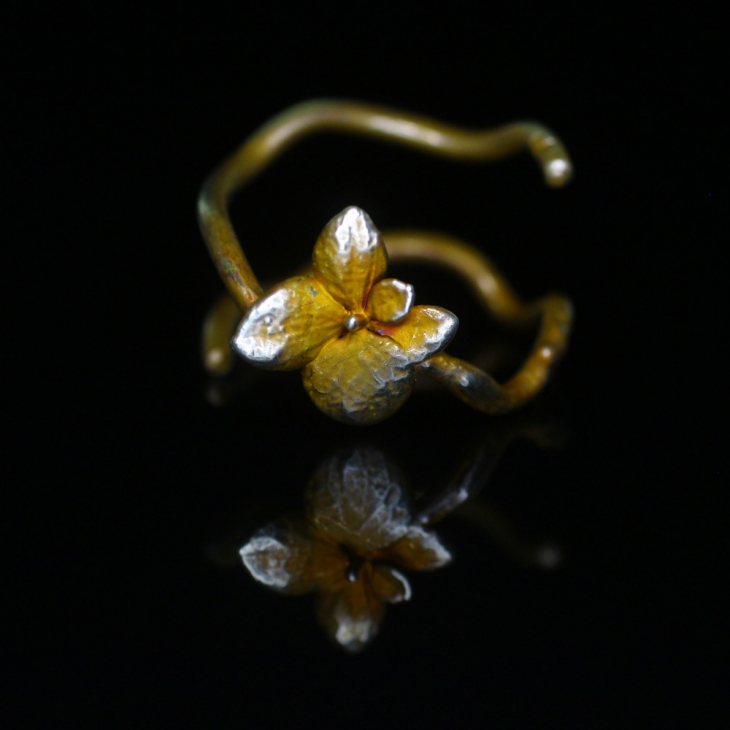 Rings in silver, Hydrangea , фото 1