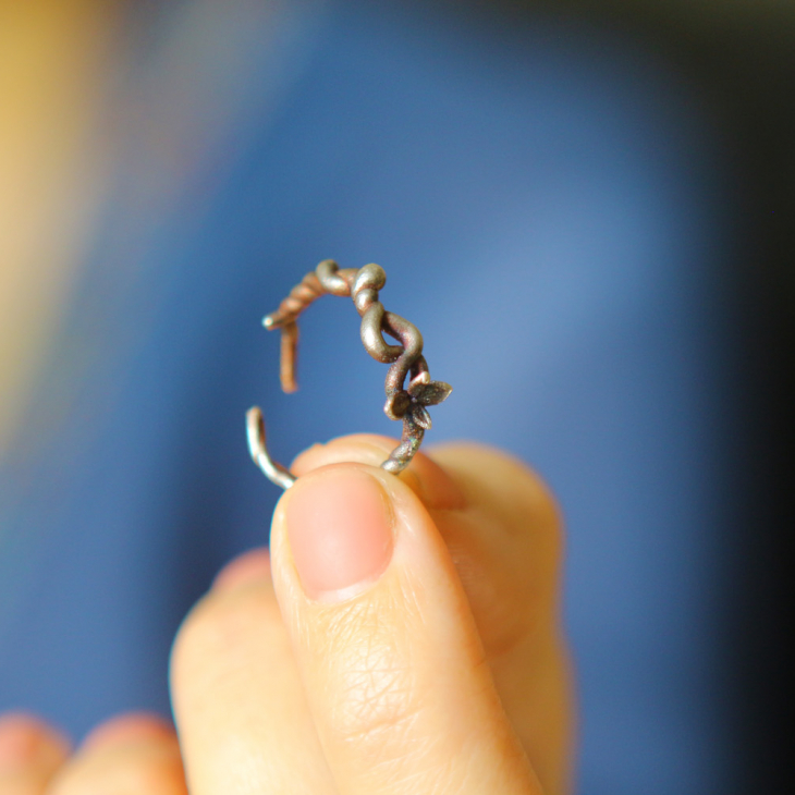 Ring in silver, Hydrangea , фото 3