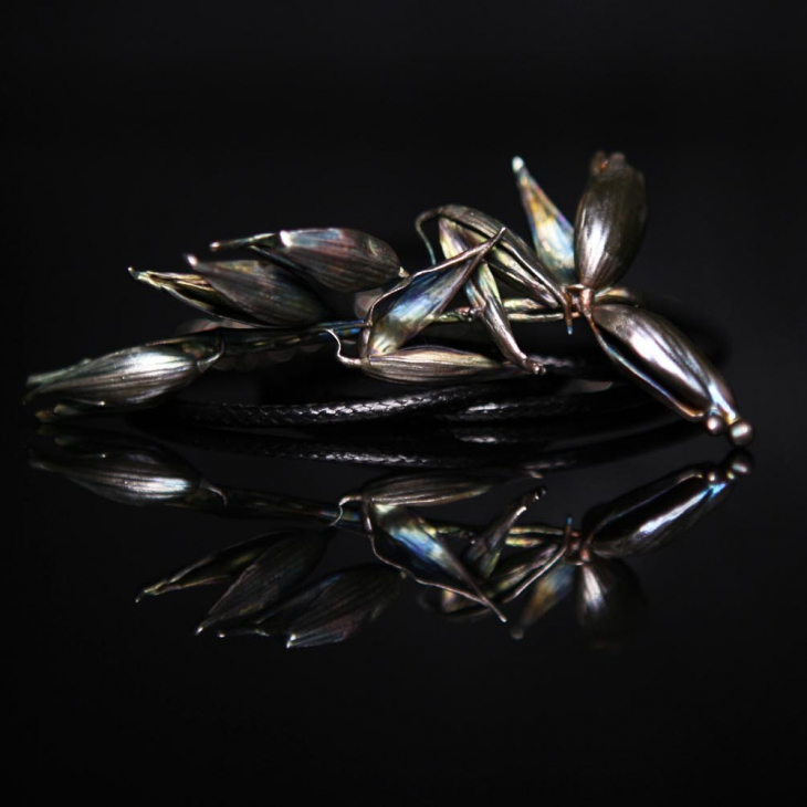 Кулон в серебре Flora, Овес, фото 3