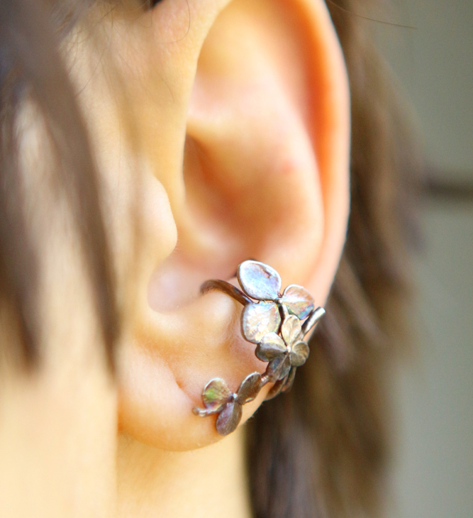 Cuff in silver, Hydrangea, фото 2