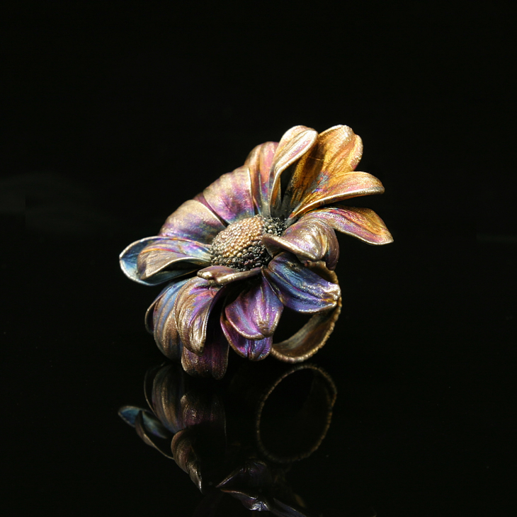 Кольцо в серебре Fleur de Magique, Хризантема, фото 2