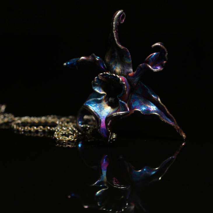 Кулон в серебре Fleur de Magique, Орхидея, фото 2