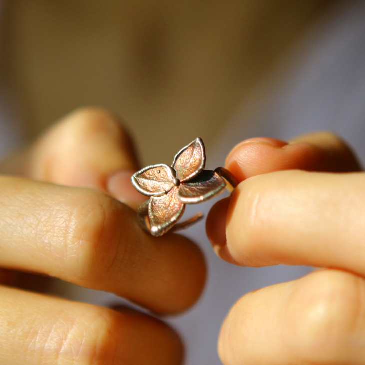 Ring in silver, Hydrangea , фото 3