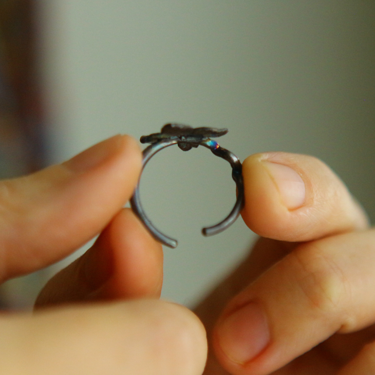 Ring in silver, Hydrangea , фото 2