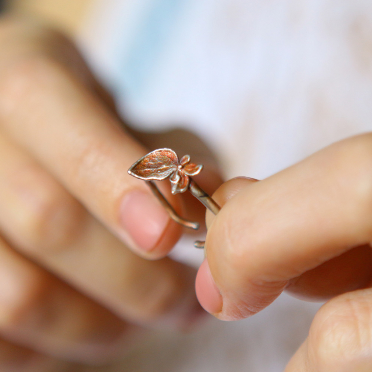 Ring in silver, Hydrangea , фото 4