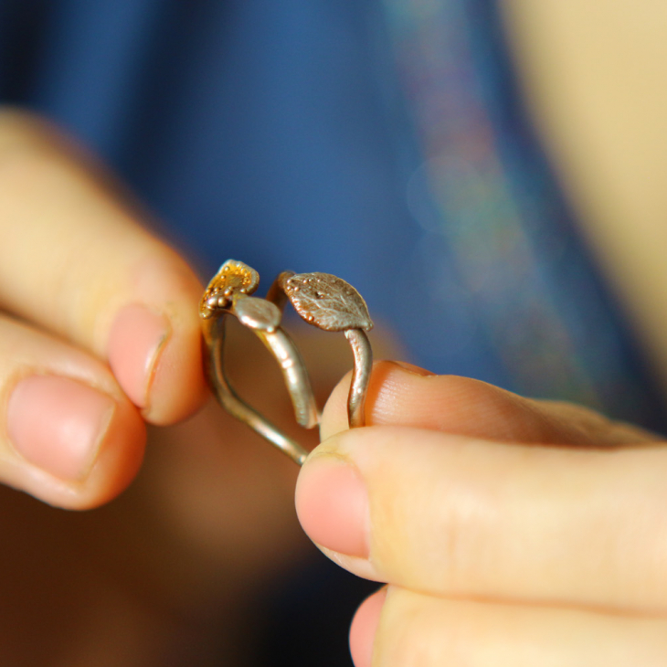 Ring in silver, Hydrangea , фото 3