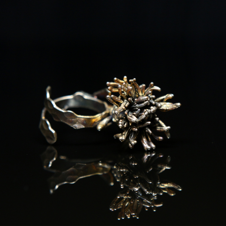 Кольцо в серебре Fleur de Magique, Василек, фото 2