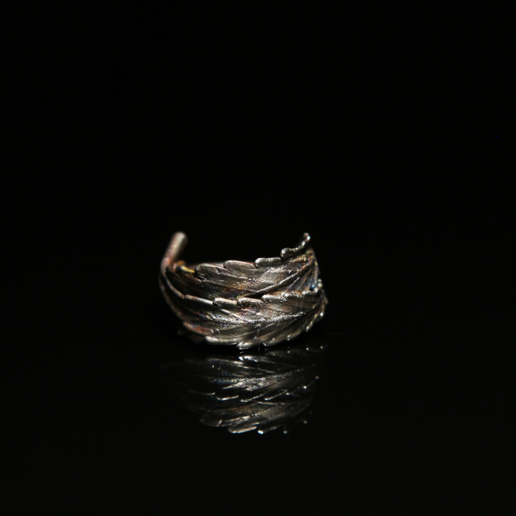 Кольцо в серебре Melancholy, Каннабис , фото 2