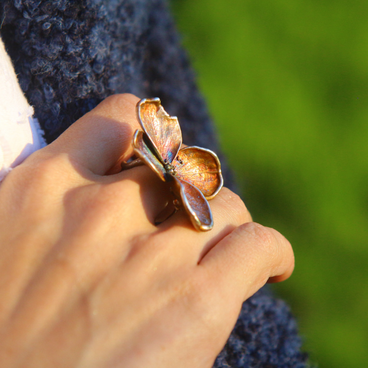 Rings in silver, Hydrangea , фото 4
