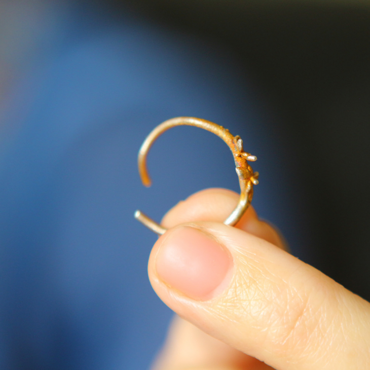 Ring in silver, Hydrangea , фото 3