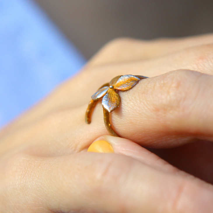Rings in silver, Hydrangea , фото 3