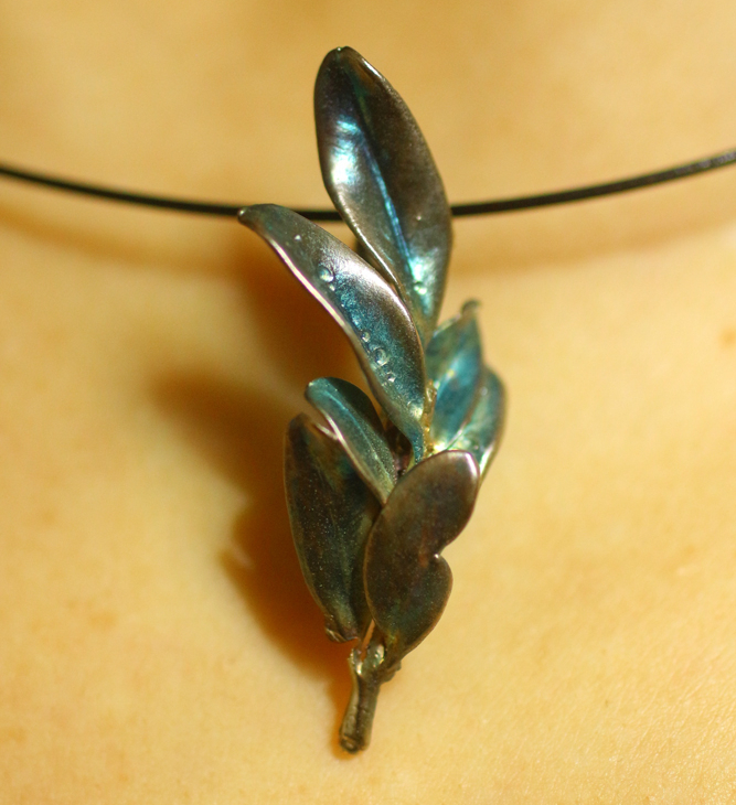 Boxwood pendant in silver, фото 2