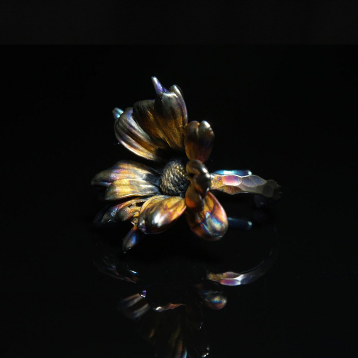 Кольцо в серебре Fleur de Magique, Хризантема, фото 2