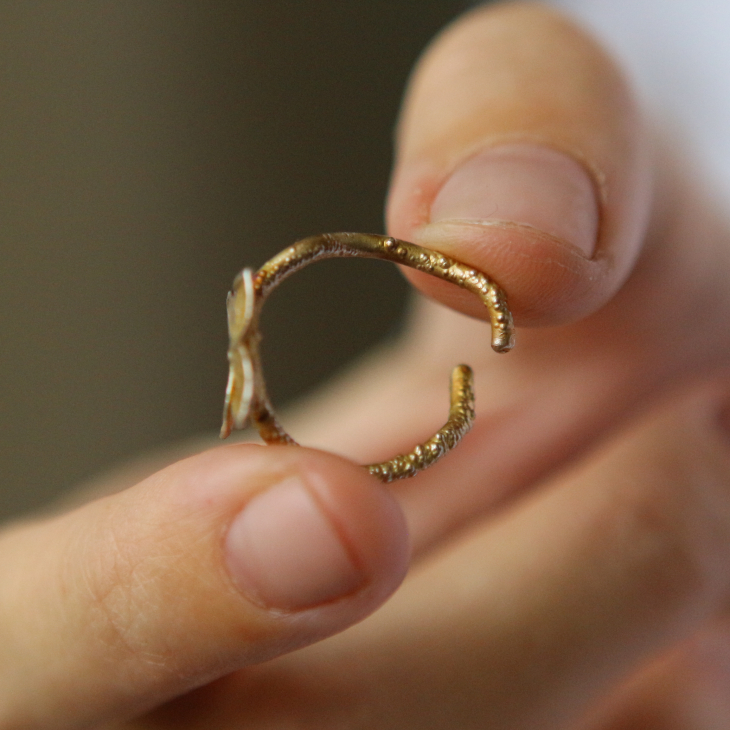 Ring in silver, Hydrangea , фото 2