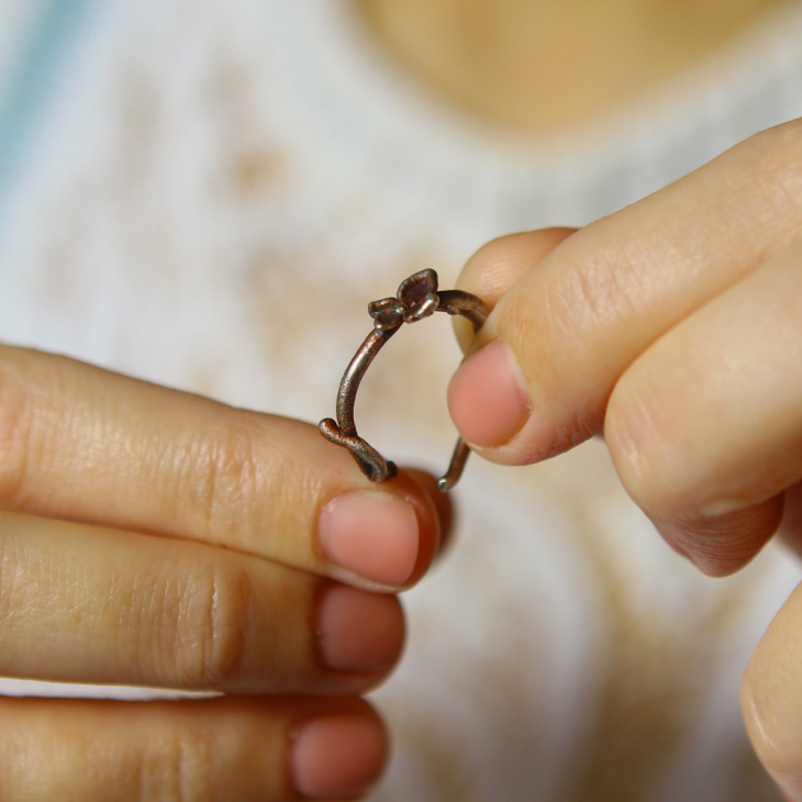 Ring in silver, Hydrangea , фото 4