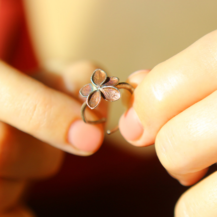Ring in silver, Hydrangea , фото 4