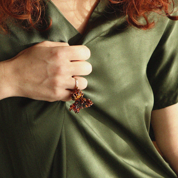 Кольцо в серебре Fleur de Magique, Одуванчик, фото 3