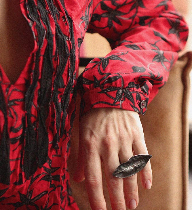 Кольцо в серебре Love Alchemy, Лавр, фото 2