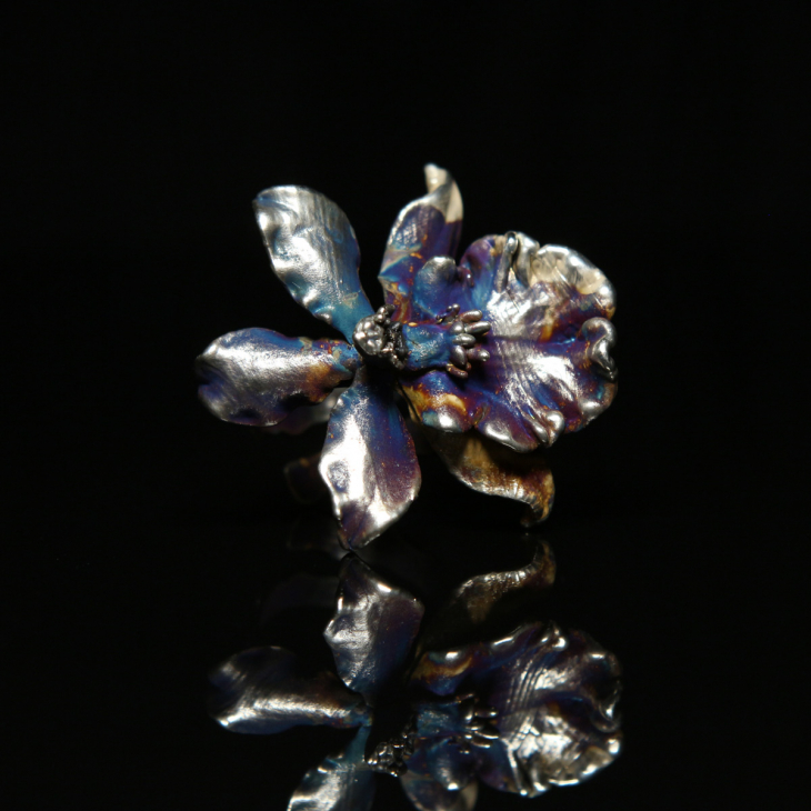 Кольцо в серебре Fleur de Magique, Орхидея, фото 1