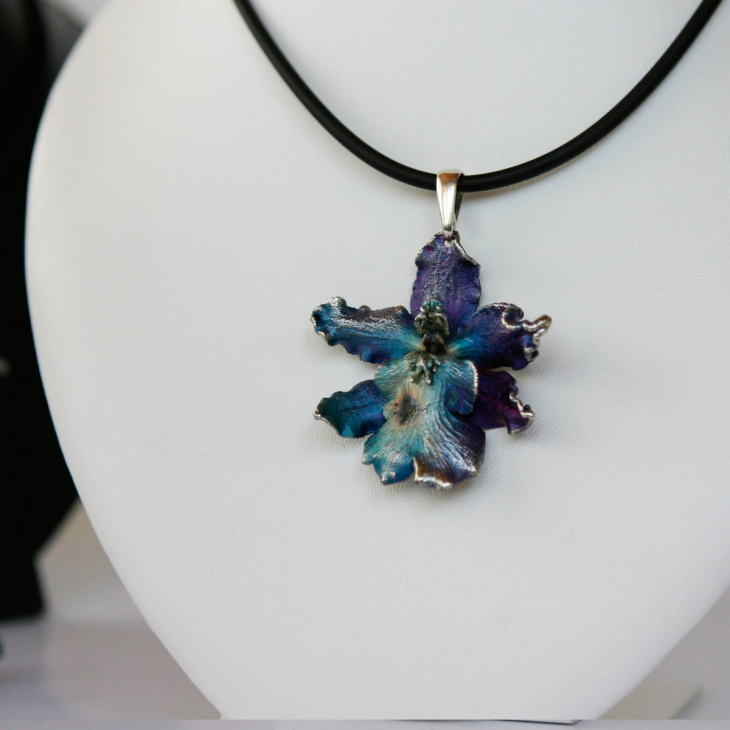 Кулон в серебре Fleur de Magique, Орхидея, фото 2