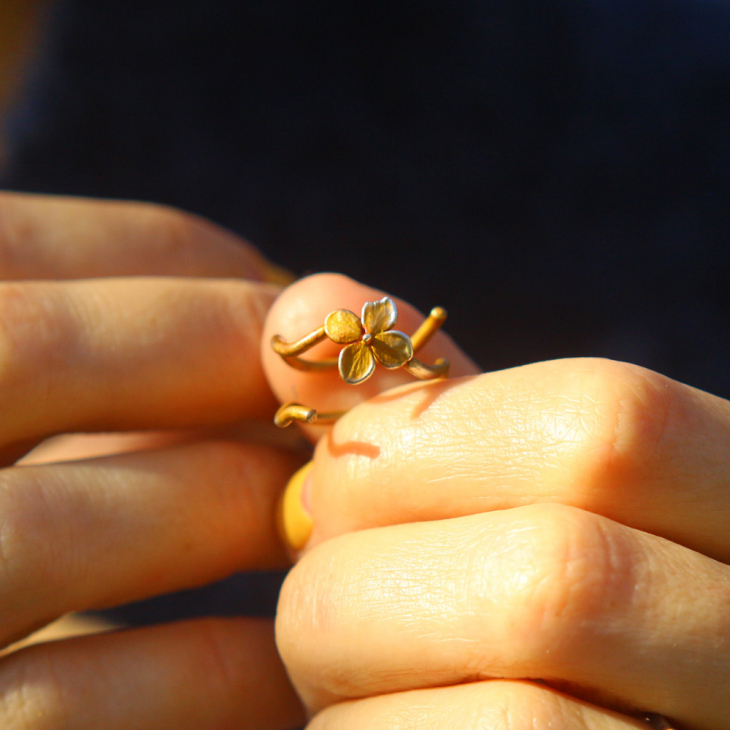 Rings in silver, Hydrangea , фото 4