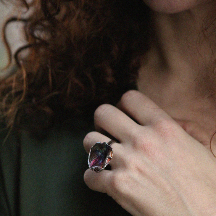 Кольцо в серебре Fleur de Magique, Яблоня, фото 2