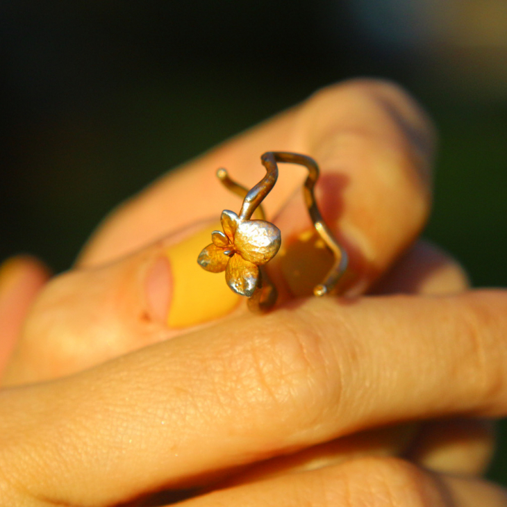 Rings in silver, Hydrangea , фото 3