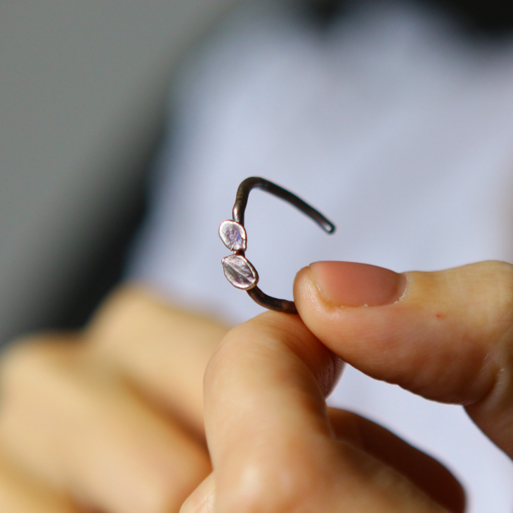 Ring in silver, Hydrangea , фото 2