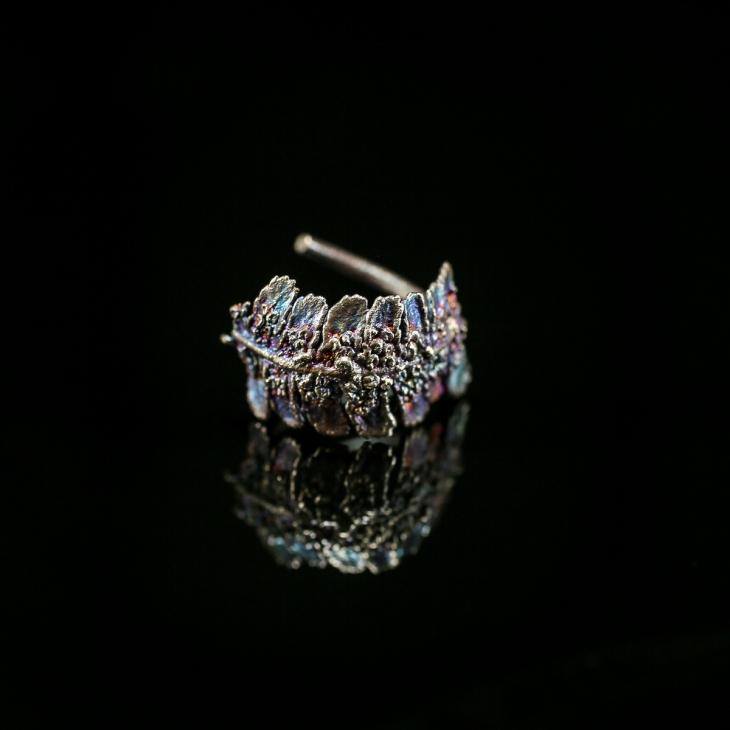 Кольцо в серебре Fern Flower, Папоротник, фото 2