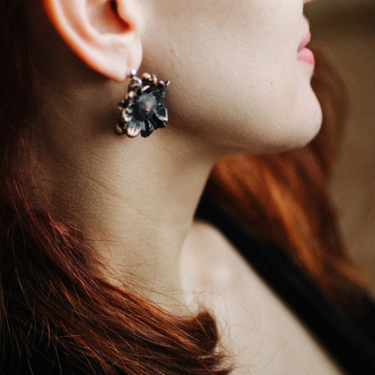 Серьги в серебре Fleur de Magique, Хризантема, фото 2