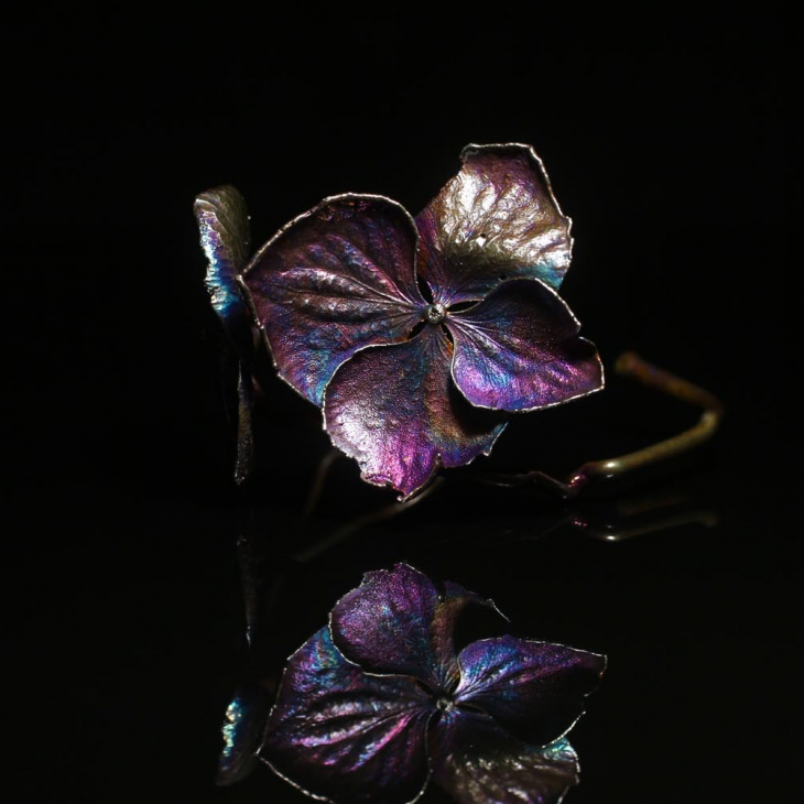 Браслет в серебре Fleur de Magique, Гортензия , фото 4