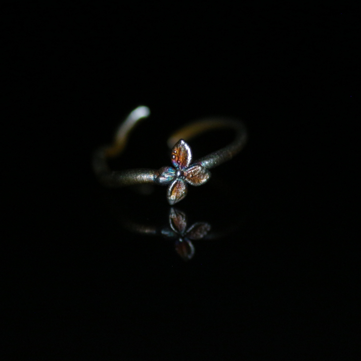 Ring in silver, Hydrangea , фото 4