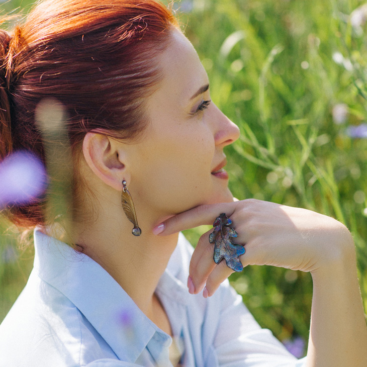 Кольцо в серебре Love Alchemy, Дуб, фото 3