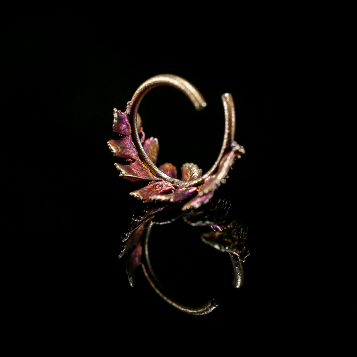 Кольцо в серебре Fern Flower, Папоротник, фото 2