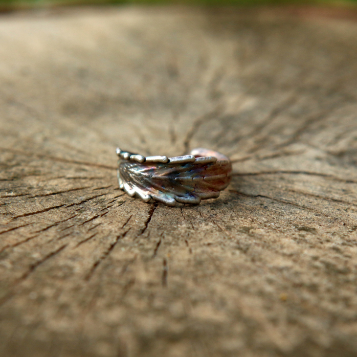 Кольцо в серебре Melancholy, Каннабис , фото 3