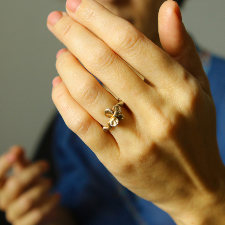 Ring in silver, Hydrangea , фото 1