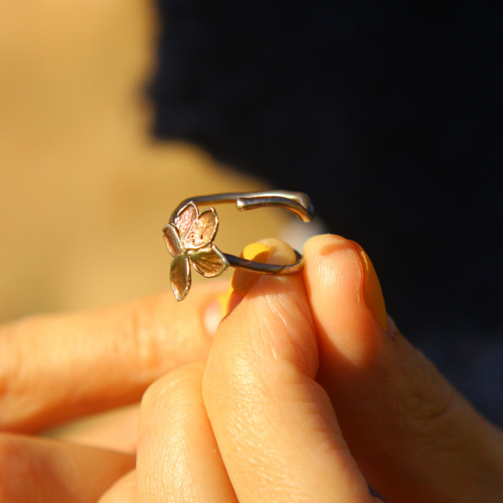 Rings in silver, Hydrangea , фото 4