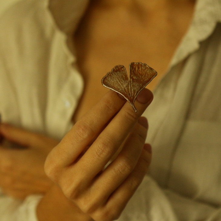 Ring in silver,Ginkgo, фото 2
