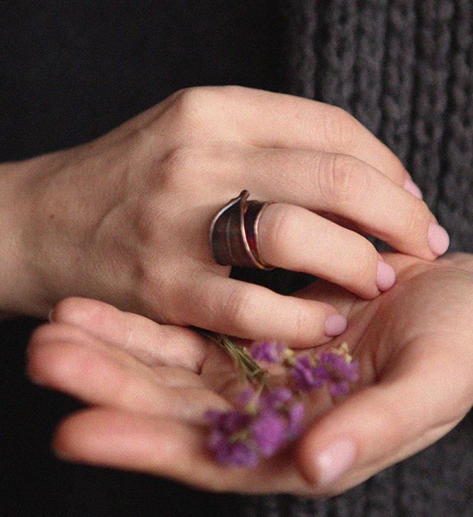 Кольцо в серебре Poison, Олеандр, фото 3